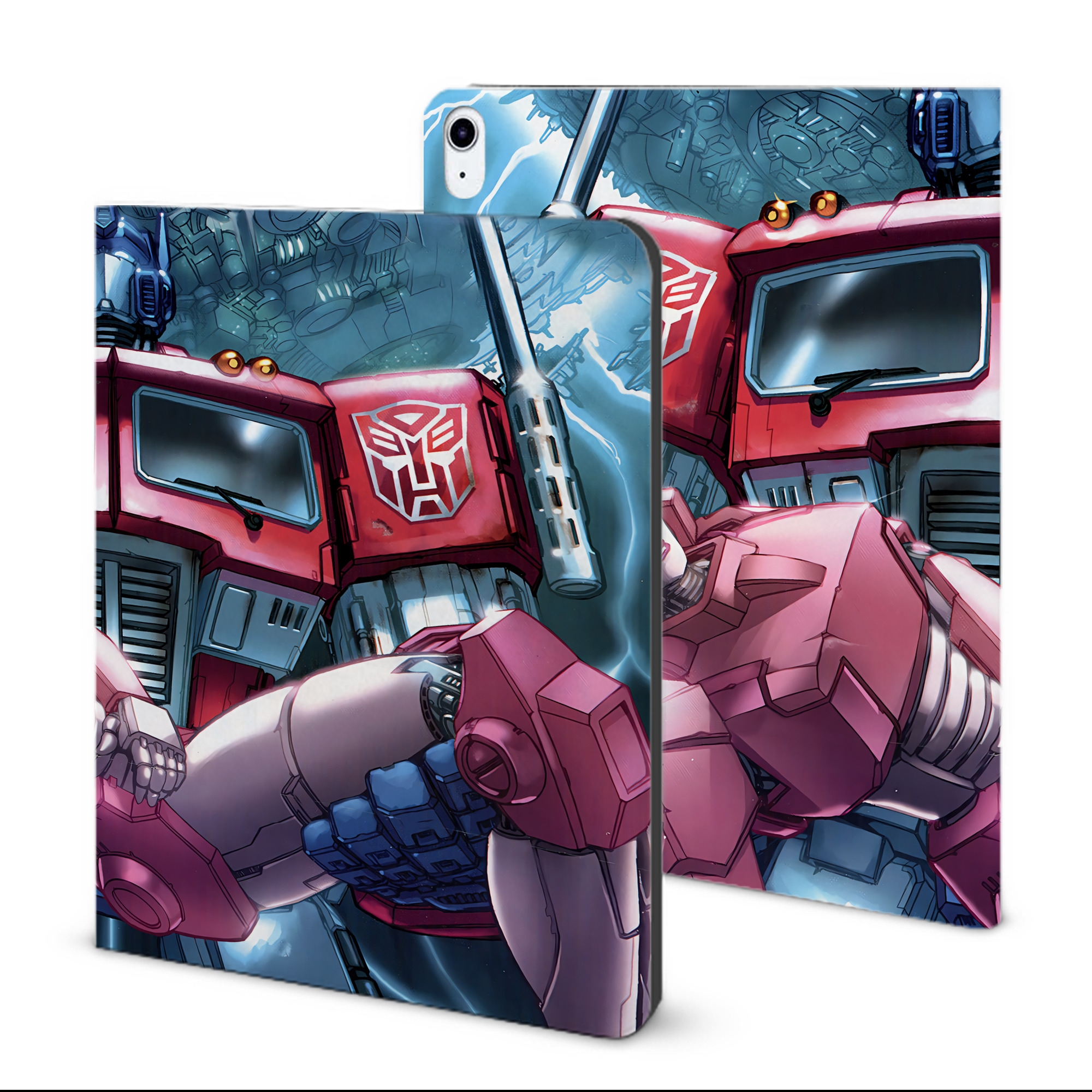 （画像用） Transformers トランスフォーマー IPad ケース ブック型 PUレザー TPU 耐衝撃 軽量 薄型 ペン収納なし 全面保護 IPad 各モデル対応